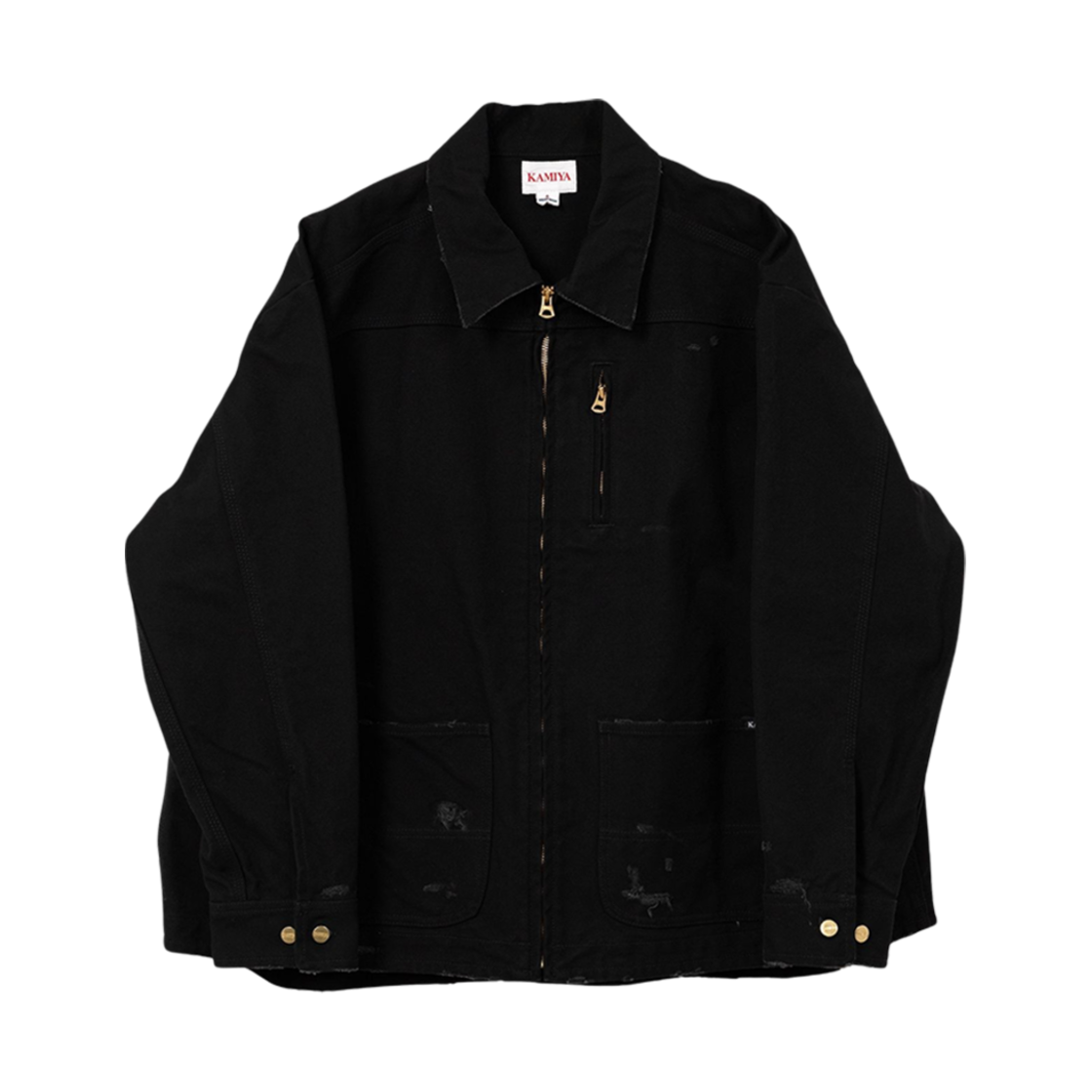 G13JK023 Kamiya Boro Duck Jacket Black