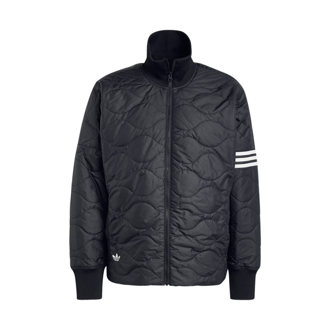 아디다스 오리지널스 뉴클래식 퀼티드 퍼퍼 자켓 블랙 화이트 - US 사이즈(Adidas Originals Neuclassics Quilted Puffer Jacket Black White - US Sizing)