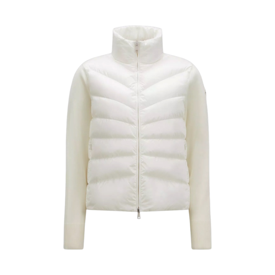 (W) 몽클레르 패딩 울 가디건 화이트 - 23FW((W) Moncler Padded Wool Cardigan White - 23FW) - 1
