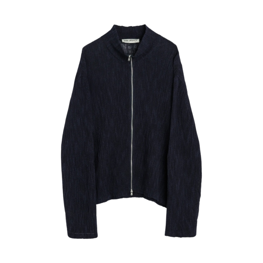 아워레가시 슈렁큰 풀 집 폴로 야닝 린넨 네이비