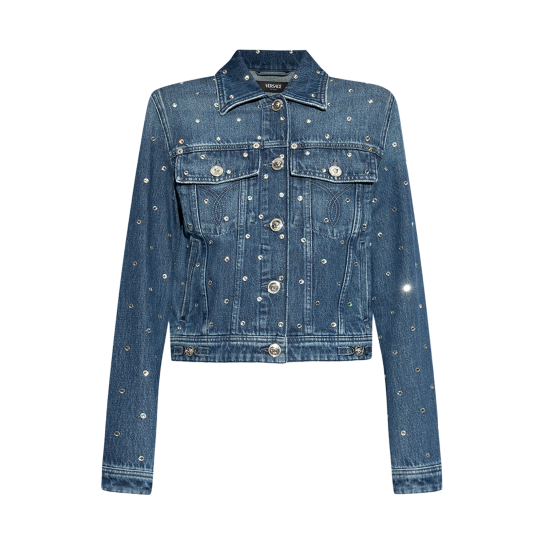 (W) 베르사체 데님 자켓 블루((W) Versace Denim Jacket Blue)