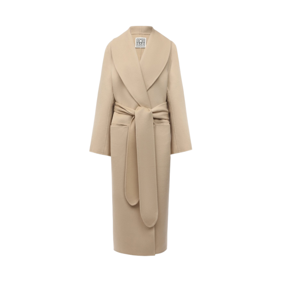 (W) 토템 울 로브 코트 에그녹((W) Toteme Wool Robe Coat Eggnog) - 1