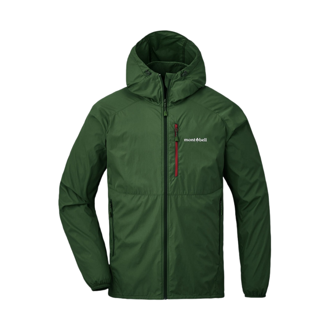 1103322 Montbell Wind Blast Hooded Jacket Dark Green