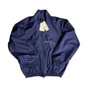 Undermycar Mu.24 Anti Fxxking Logo Play Crop Zip-up Jacket Navy