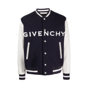 Givenchy College Bomber Jacket Navy White