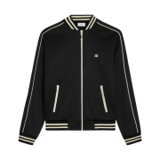 Celine Triomphe Teddy Jacket in Double Face Jersey Black White