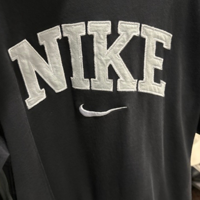 (W) Nike NSW Essential Logo T-Shirt Black - US/EU 착용 스타일