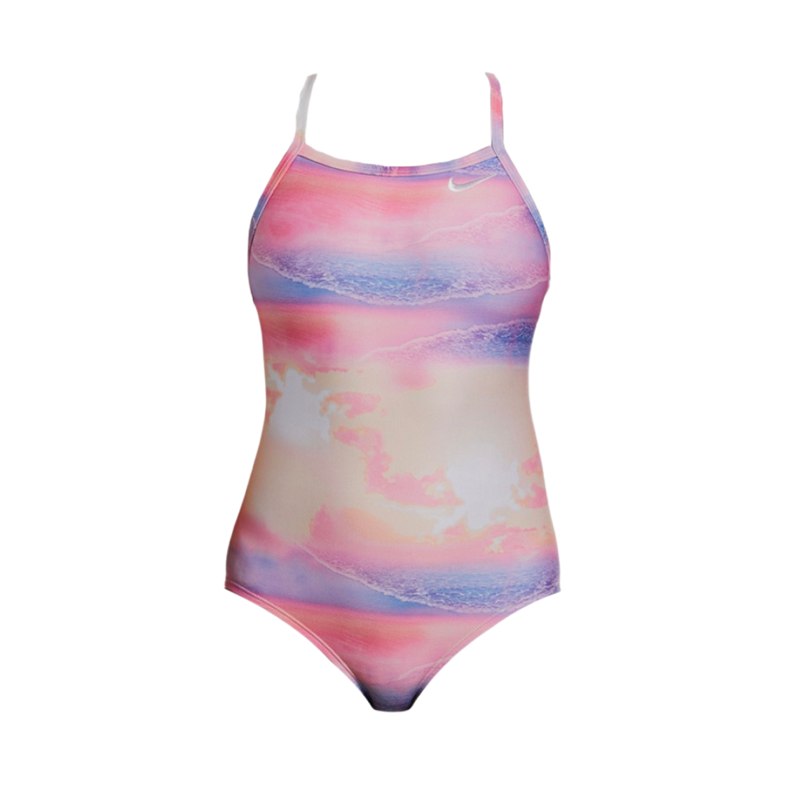 NESSD019-858 (W) Nike Swim Before Sunset Racerback Low Legcut Swimsuit Citron Pulse