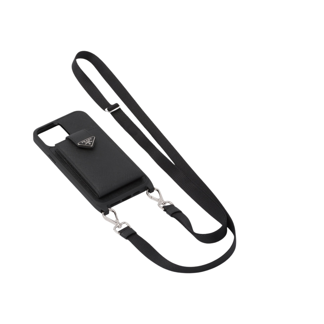 프라다 사피아노 레더 아이폰 13 프로 맥스 케이스 블랙(Prada Saffiano Leather iPhone 13 Pro Max Case Black) - 1