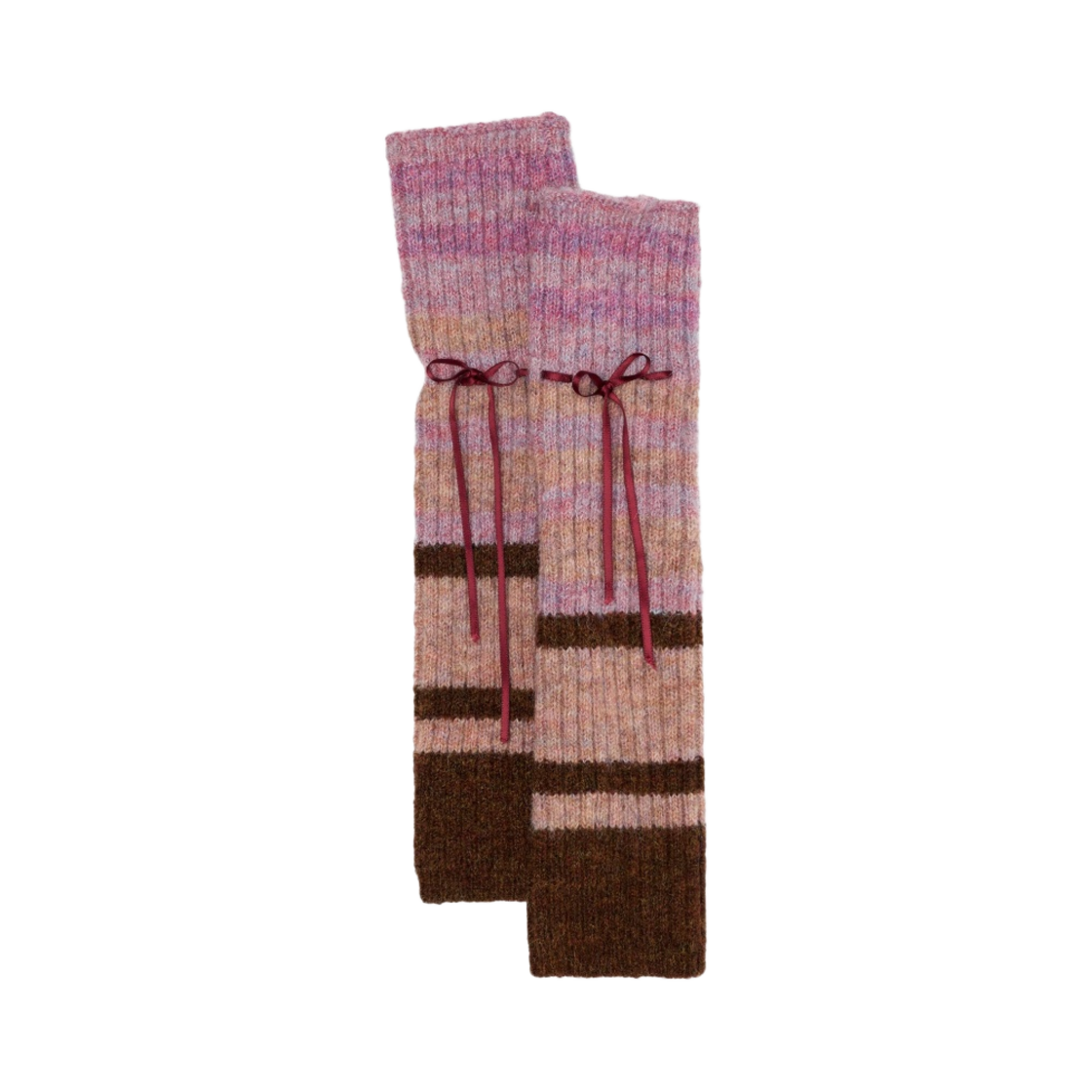 (W) 귀조 스트라이프 암워머 코코아 스트라이프((W) Guizio Striped Armwarmer Cocoa Stripe)