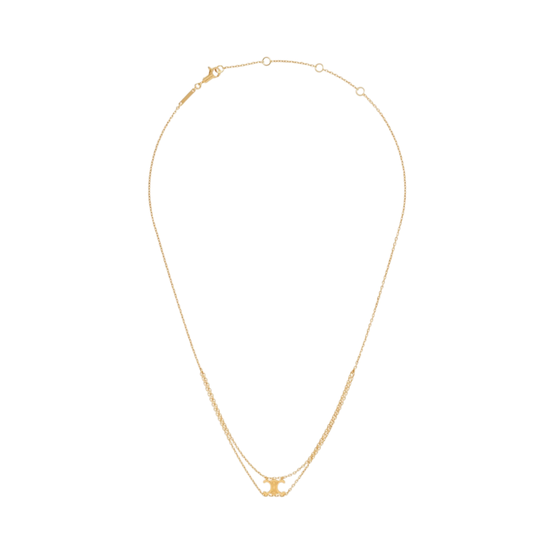 460CE6BRA-35OR (W) Celine Triomphe Suspended Necklace in Brass with Gold Finish Gold