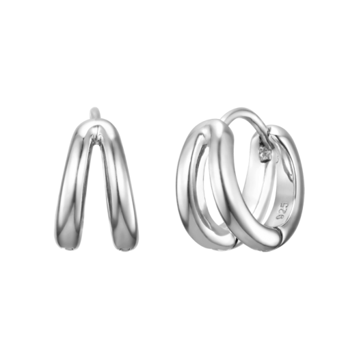 05687-E-SV Byweekend Glue Earring Silver