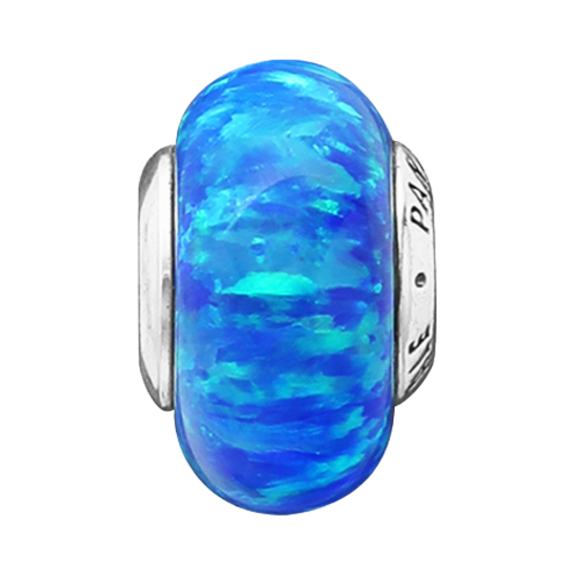 (W) 판도라 오팔센트 참 스털링 실버 블루((W) Pandora Opalescent Charm Sterling Silver Blue)