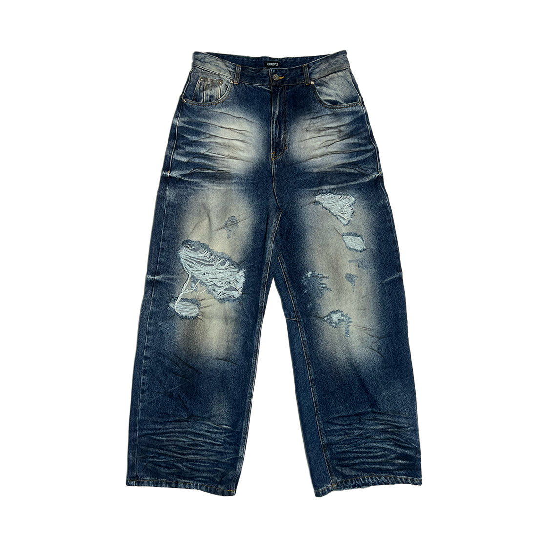 [트리플적립] 파코서플라이 개러지 배기 데님 팬츠 네이비