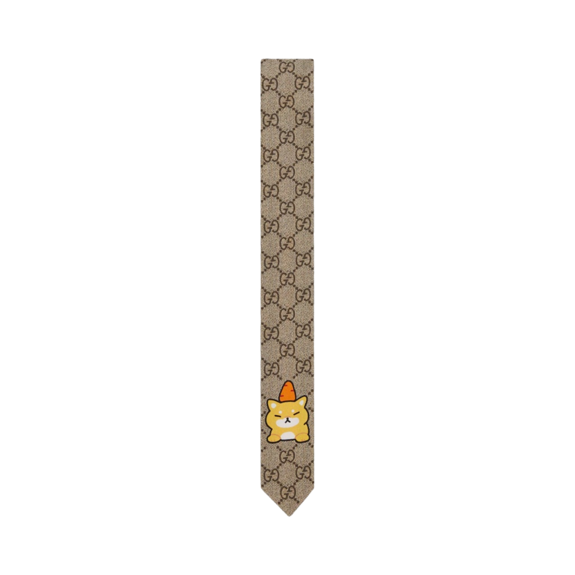 (W) 구찌 GG 실크 트윌 넥 보우 베이지 에보니((W) Gucci GG Silk Twill Neck Bow Beige Ebony) - 1