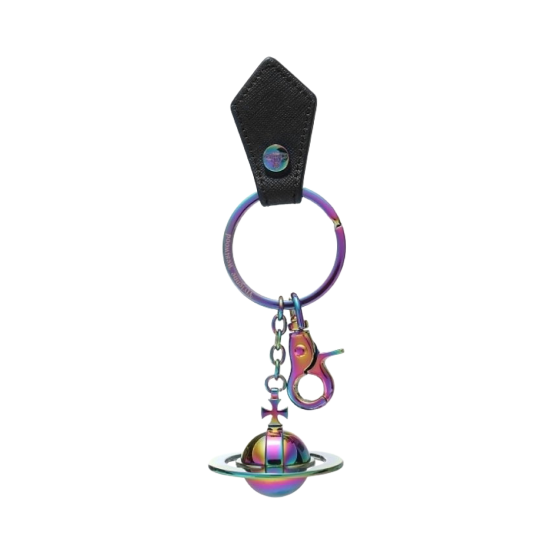 비비안 웨스트우드 사피아노 3D 오브 이리디센트 키링 블랙(Vivienne Westwood Saffiano 3D Orb Iridescent Keyring Black) - 1