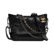 Chanel Gabrielle Small Hobo Bag Aged Calfskin & Gold Black
