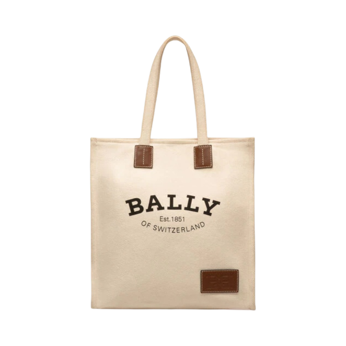 발리 크리스탈리아 패브릭 토트백 내츄럴 브라운(Bally Crystalia Fabric Tote Natural Brown)