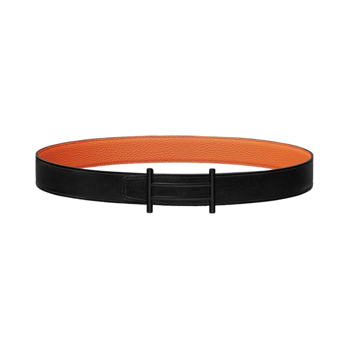 에르메스 라이더 벨트 버클 & 리버서블 가죽 스트랩 32mm & 누아 누아 오랑쥬(Hermes Rider Belt Buckle & Reversible Leather Strap 32mm & Noir Noir Orange) - 1