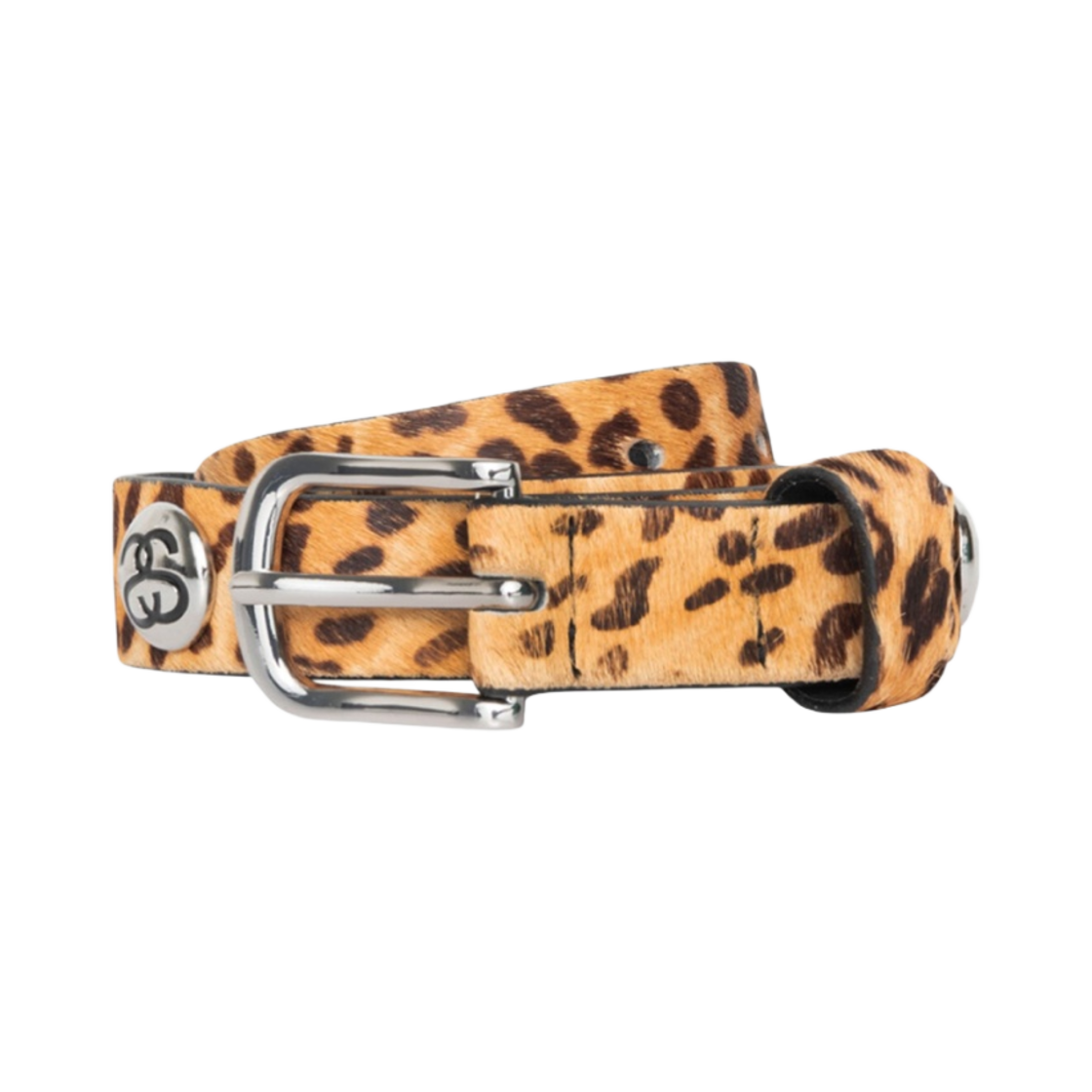 스투시 SS 링크 스터드 벨트 헤어리 치타 프린트