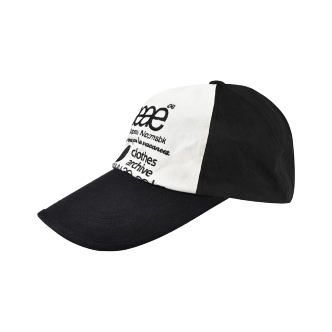 에이이에이이 웹 로고 투 톤 볼캡 블랙 화이트(Aeae Web Logo Two Tone Ball Cap Black White) - 2
