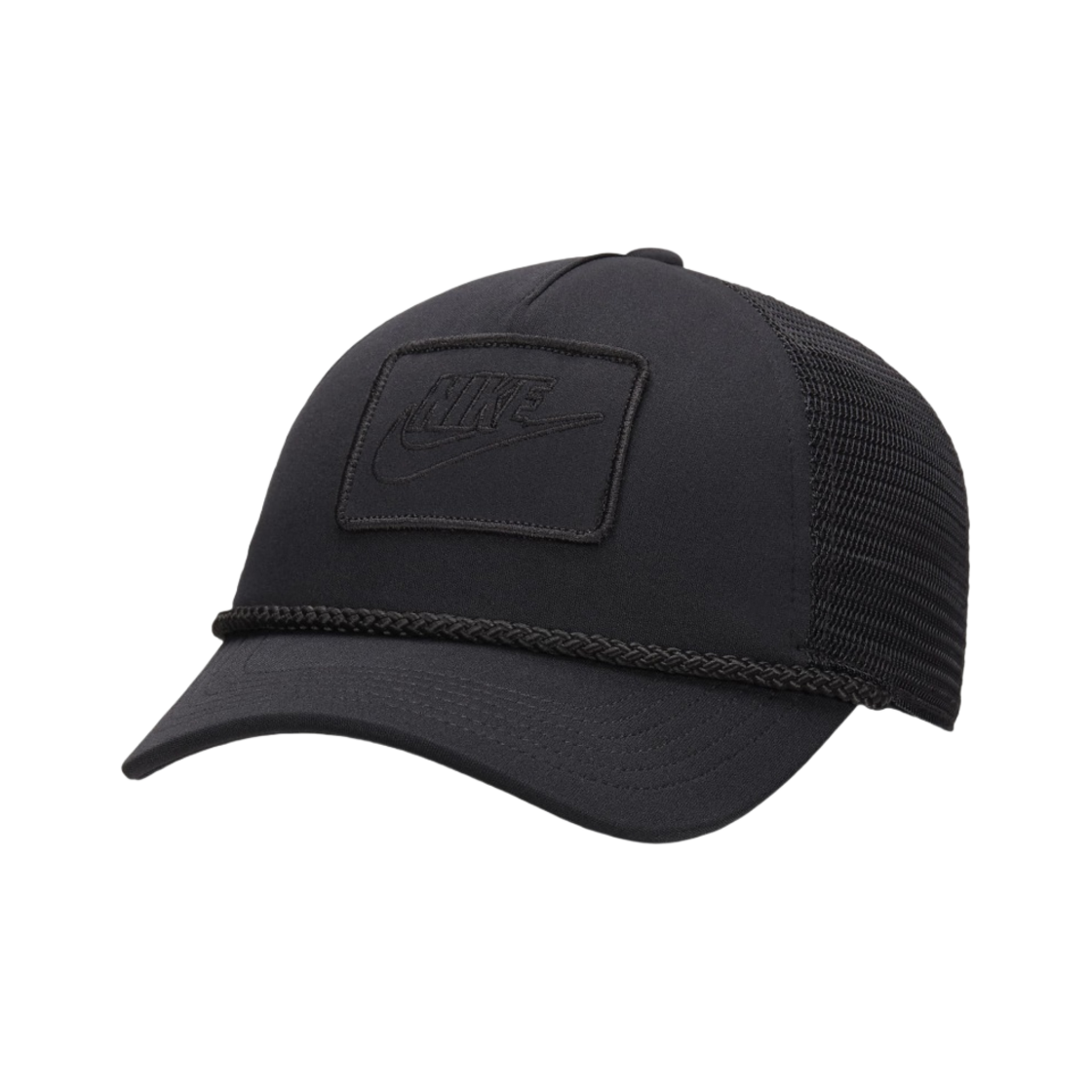 FB5379-010 Nike Dri-Fit Rise Structured Trucker Cap Black