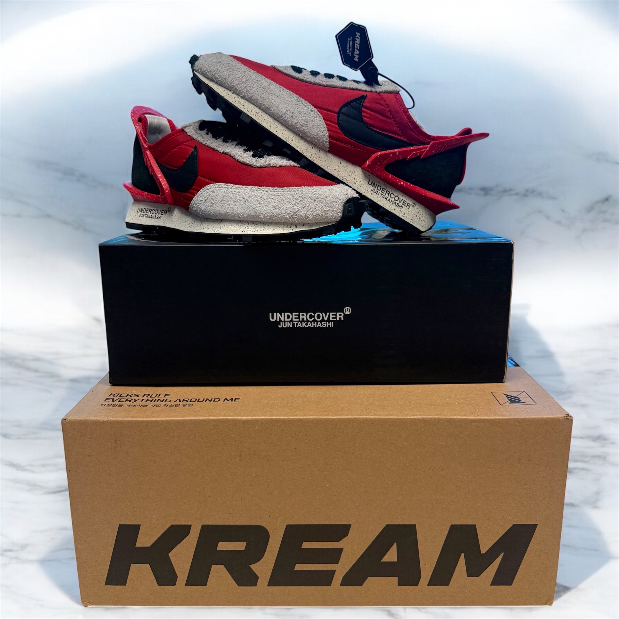 (W) Nike x Undercover Daybreak University Red 착용 스타일