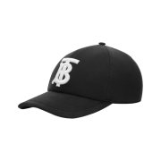 Burberry Monogram Motif Cotton Jersey Baseball Cap Black