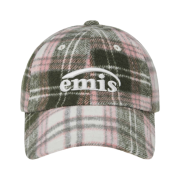 Emis Multi Color Check Ball Cap Pink