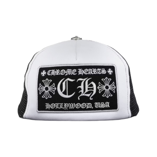 - Chrome Hearts CH Hollywood Trucker Hat Black White