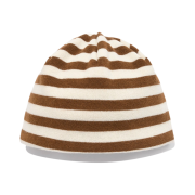 Karactor Striped Knit Beanie Camel