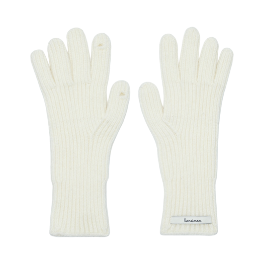 BS2FGV821WH Bensimon Finger Hole Gloves White