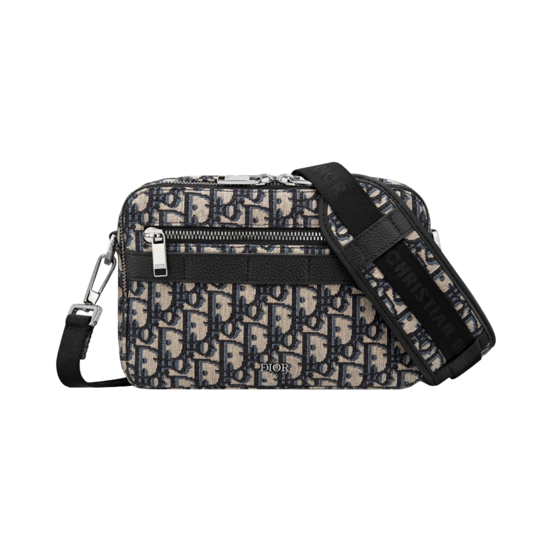 1ESPO206YKY-H27E Dior Safari Messenger Bag Beige & Black Dior Oblique Jacquard