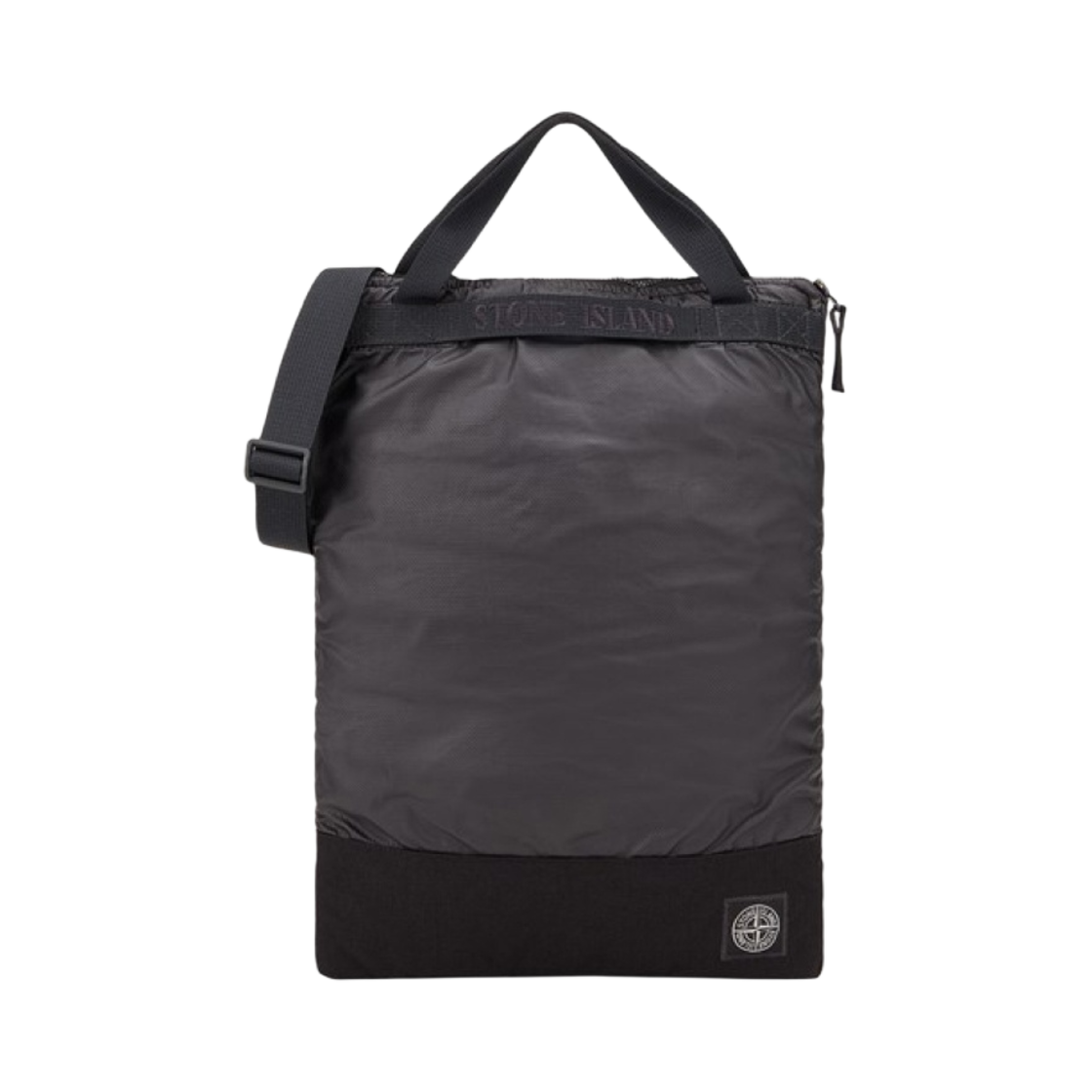 791590970-V0029 Stone Island 90970 Mussola Gommata Canvas Computer Bag Black - 23FW