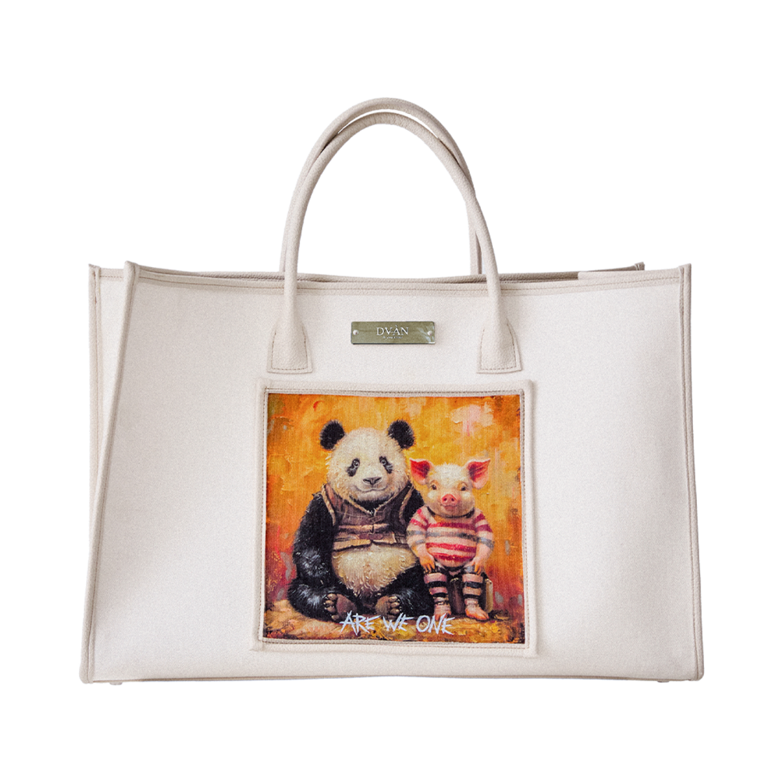 드반 프레임인갤러리 토트백 라지 아이보리(DVAN Frame In Gallery Totebag Large Ivory)