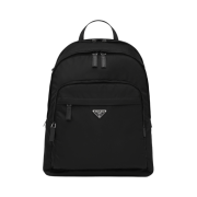 Prada Re-Nylon and Saffiano Leather Backpack Black