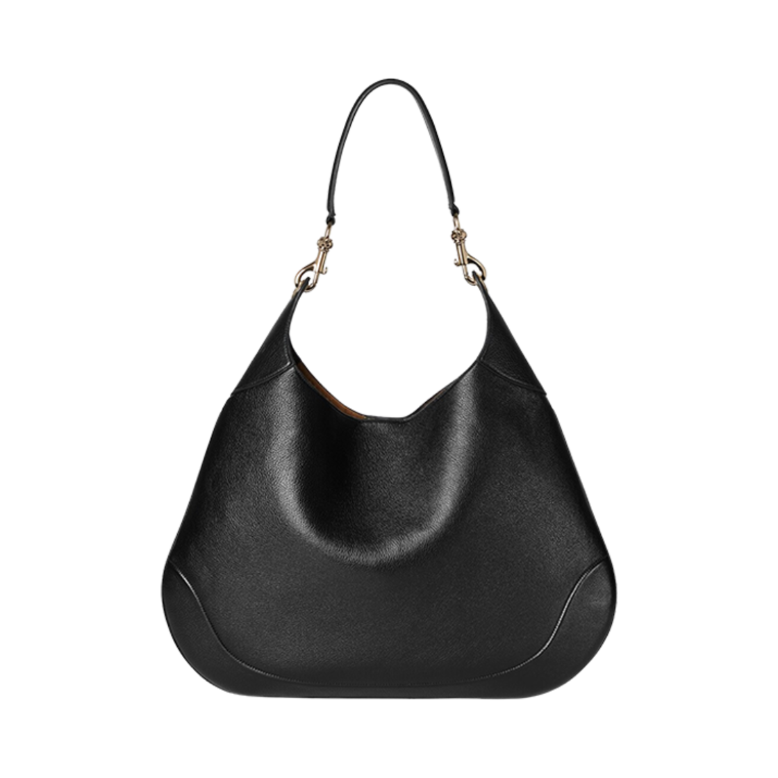 820169-AAEJU-1042 Gucci B Medium Shoulder Bag Black Leather