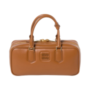 Miu Miu Arcadie Leather Bag Cognac