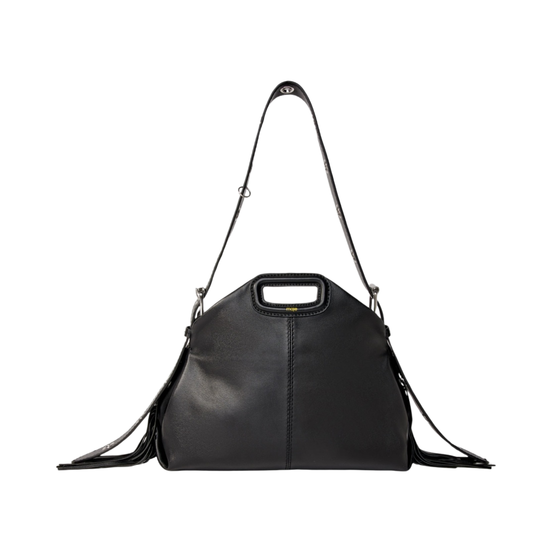 (W) 마쥬 스무스 레더 미스 M 백 느와르((W) Maje Miss M Bag in Smooth Leather Noir)