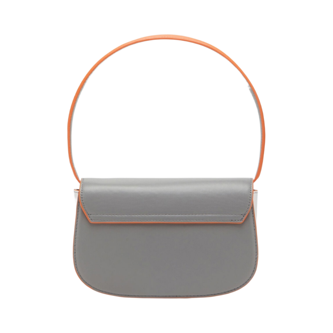 디젤 1DR 스몰 숄더백 인 나파 레더 그레이 오렌지(Diesel 1DR Small Shoulder Bag in Nappa Leather Grey Orange) - 3