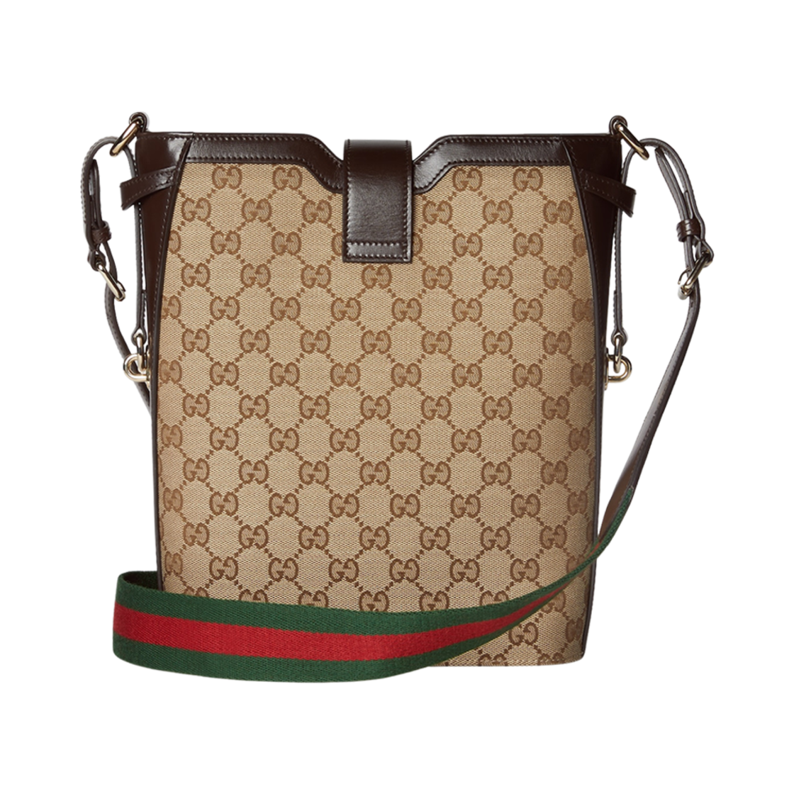 구찌 미디움 버킷 숄더백 베이지 에보니 캔버스(Gucci Medium Bucket Shoulder Bag Beige Ebony Canvas) - 3