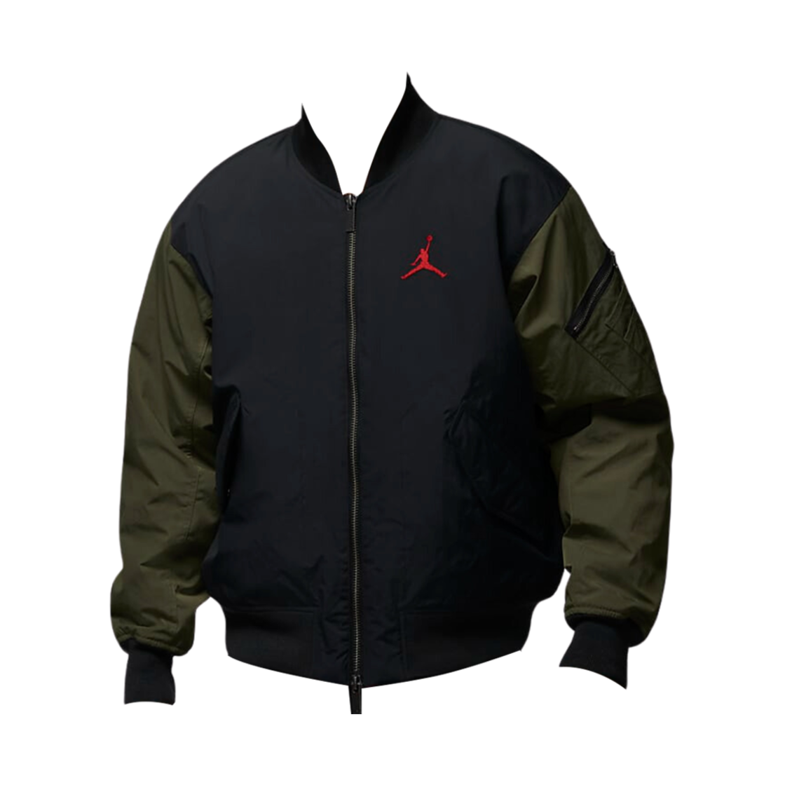HV5152-045 Jordan Renegade Bomber Jacket Medium Olive Green Black - US/EU