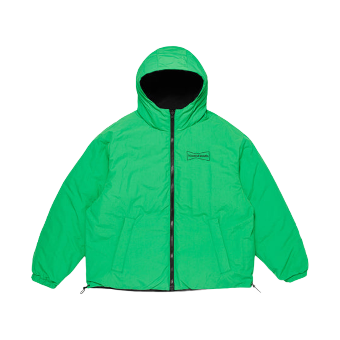 베르디 웨이스티드 유스 리버시블 패디드 후드 자켓 그린(Verdy Wasted Youth Reversible Padded Hood Jacket Green)