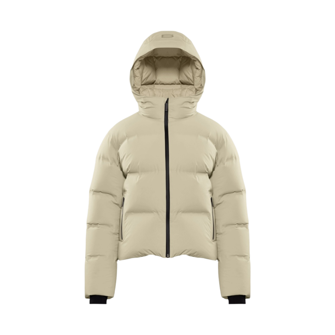 84729 (W) Aritzia The Super Puff Shorty Waterproof Japanese Rainstop Goose Down Puffer Jacket Haze Grey