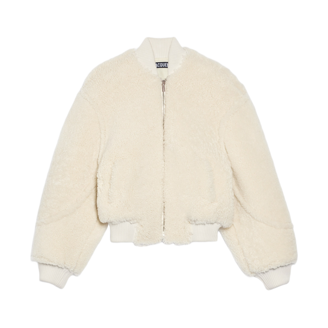 (W) 자크뮈스 르 블루종 필루 셔링 봄버 오프 화이트((W) Jacquemus Le Blouson Pilou Shearling Bomber Off White) - 1