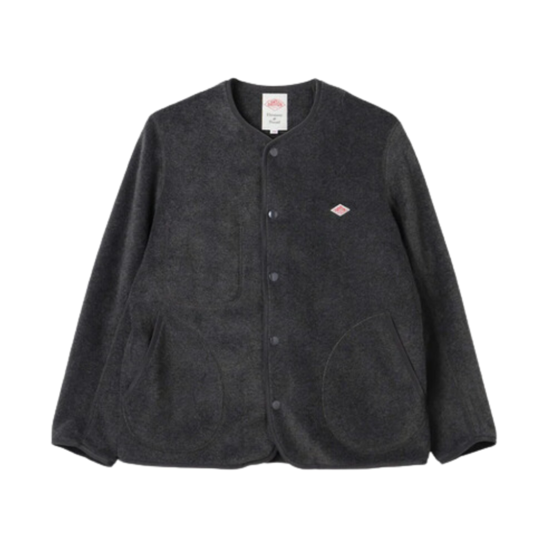 JD-8911 (W) Danton Fleece Collarless Jacket Charcoal Grey