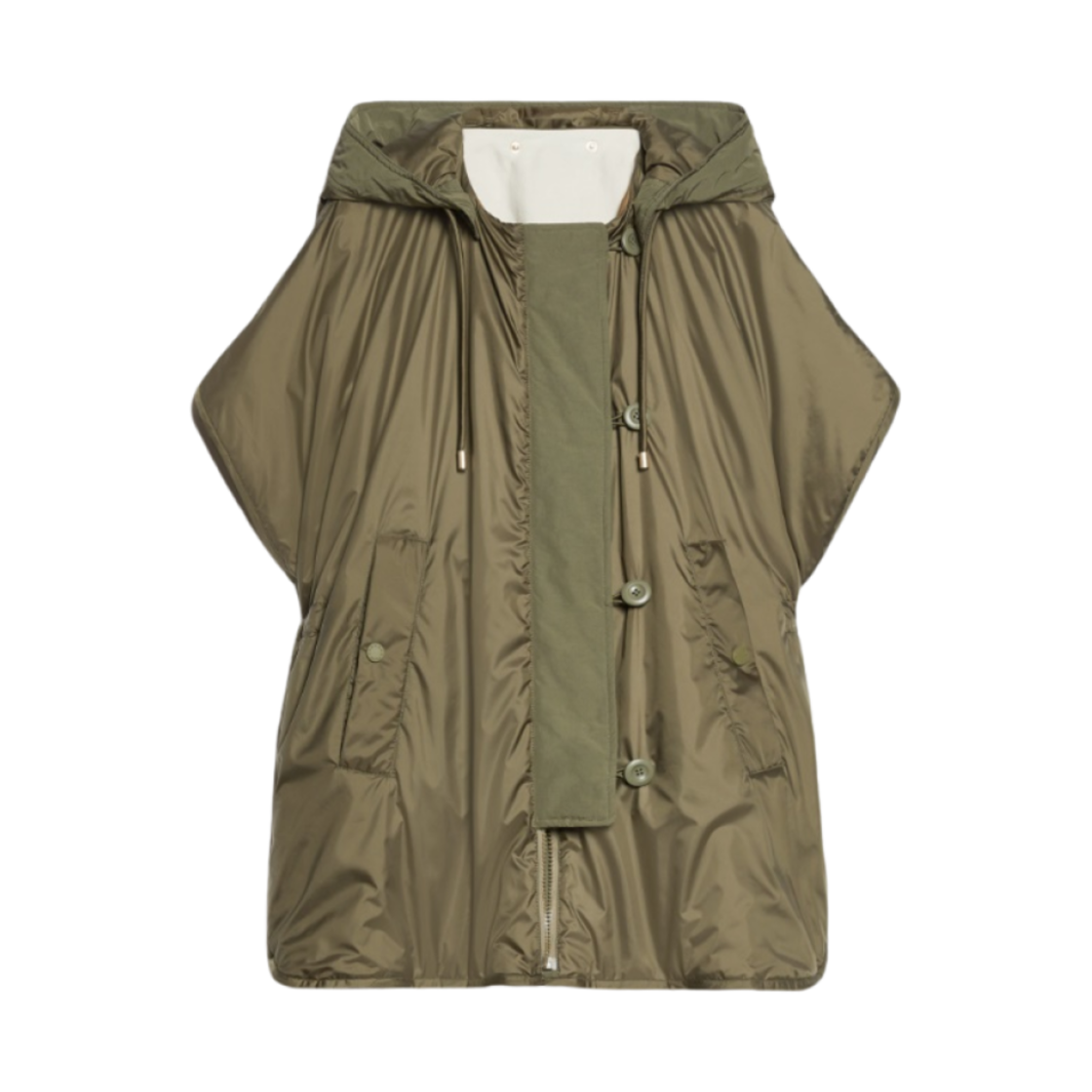 EGEMONE-011 (W) Weekend Max Mara Egemone Water-Repellent Reversible Cape Padded Jacket Khaki