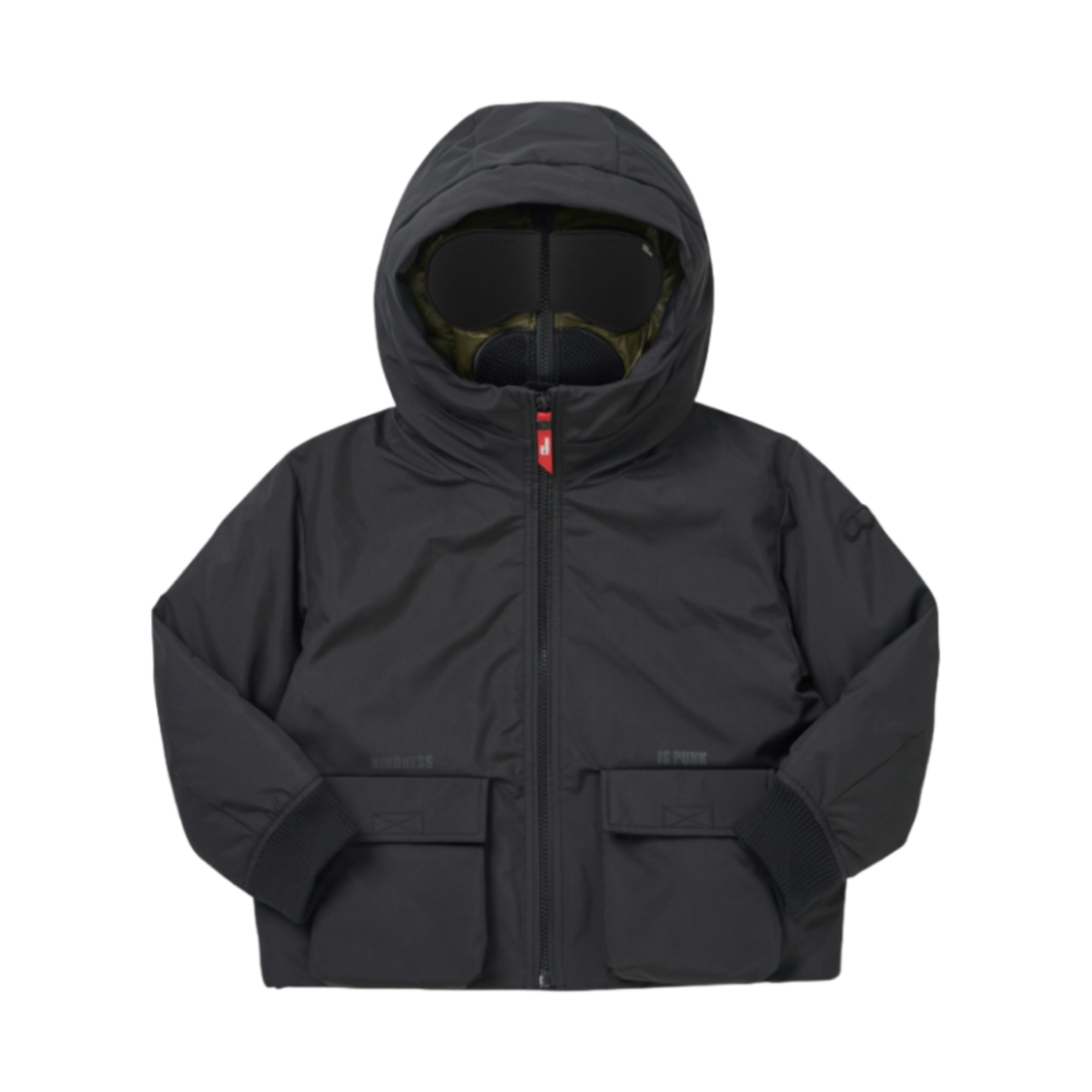 (키즈) AI 라이더스 바이컬러 패딩 자켓 블랙((Kids) AI Riders Bicolour Padded Jacket Black)