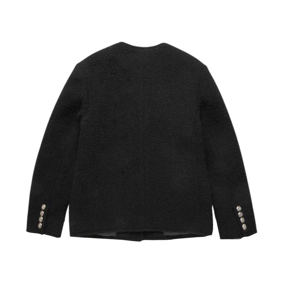 (W) 던스트 스펜서 컬러리스 트위드 자켓 블랙 네이비((W) Dunst Spencer Collarless Tweed Jacket Black Navy) - 2