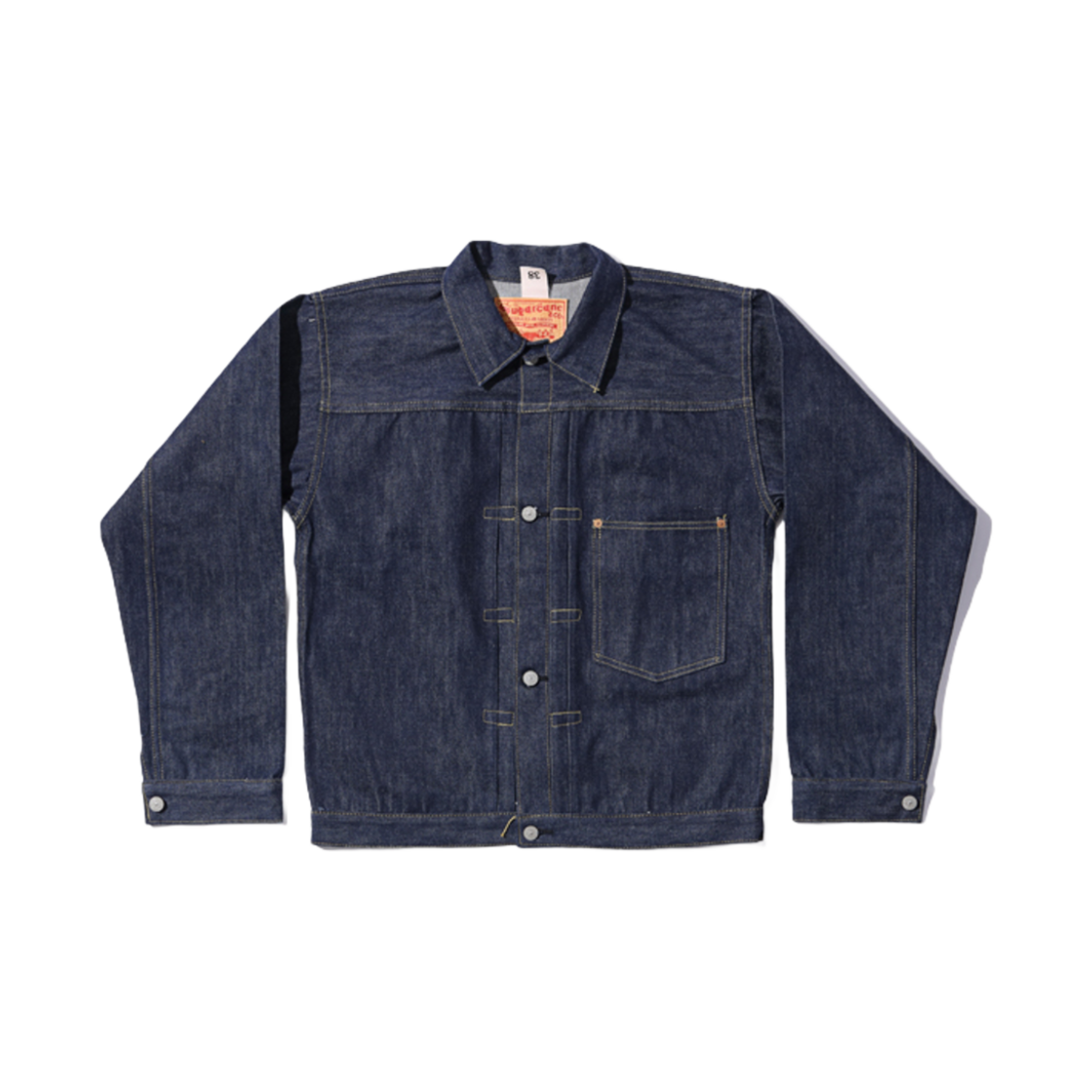 SC19007 Sugar Cane Super Denim Collectibles #07 13.5 oz. Blue Denim Blouse 1946 Model Non Wash